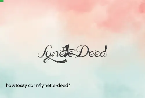 Lynette Deed