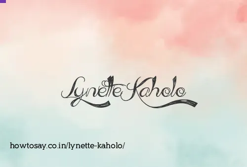 Lynette Kaholo