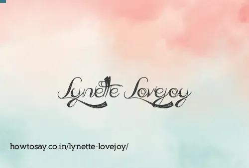 Lynette Lovejoy
