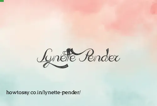 Lynette Pender
