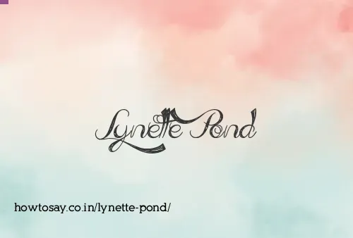 Lynette Pond