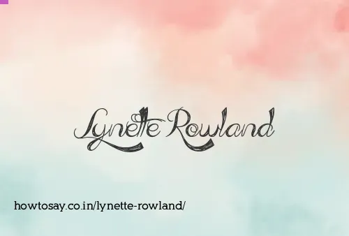 Lynette Rowland