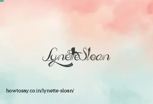 Lynette Sloan