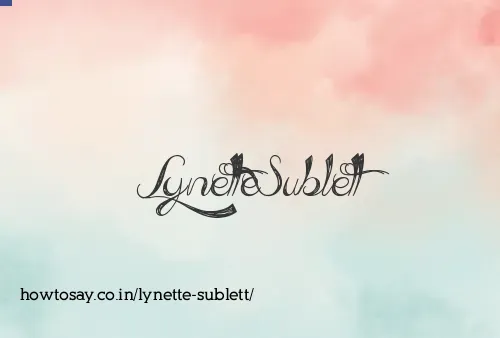 Lynette Sublett