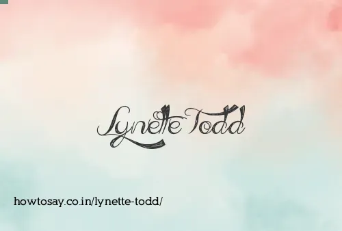 Lynette Todd