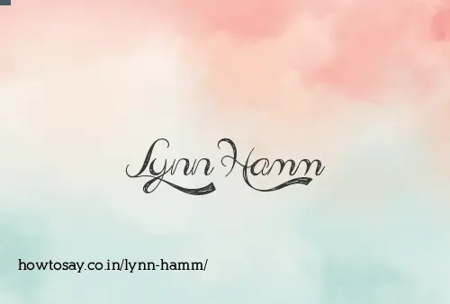 Lynn Hamm