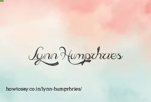 Lynn Humprhries