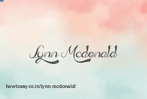 Lynn Mcdonald