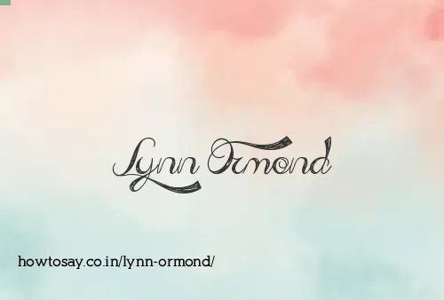 Lynn Ormond