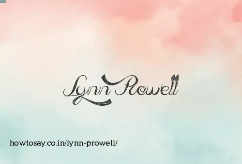 Lynn Prowell