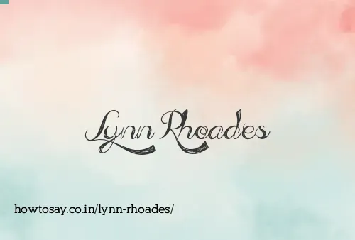 Lynn Rhoades