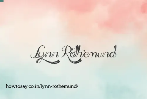 Lynn Rothemund