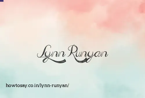 Lynn Runyan