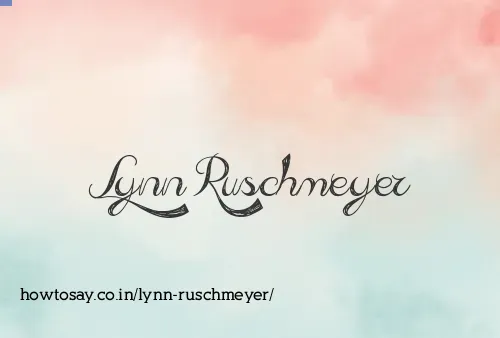 Lynn Ruschmeyer