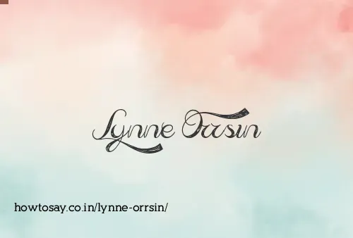 Lynne Orrsin