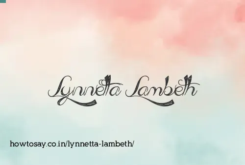 Lynnetta Lambeth
