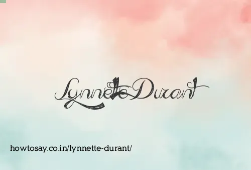 Lynnette Durant