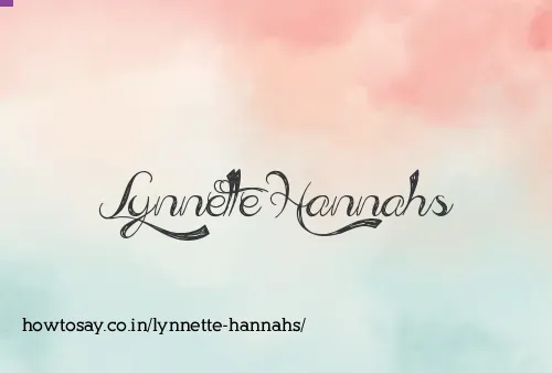 Lynnette Hannahs