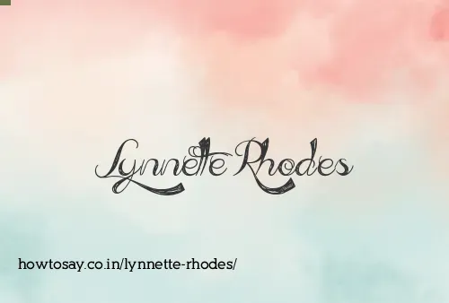 Lynnette Rhodes