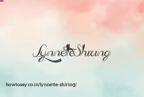 Lynnette Shiring