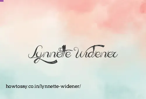 Lynnette Widener