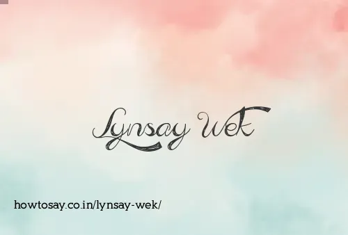 Lynsay Wek