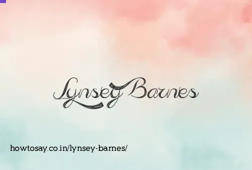 Lynsey Barnes