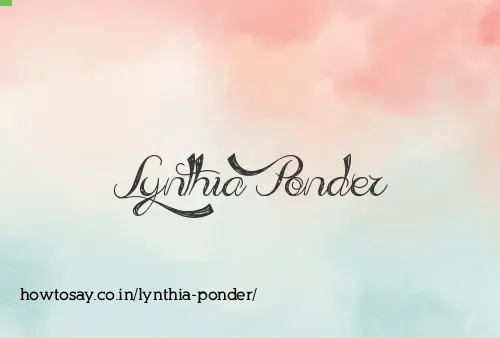 Lynthia Ponder