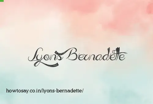 Lyons Bernadette