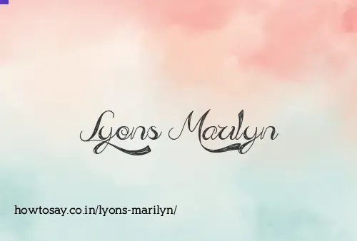 Lyons Marilyn