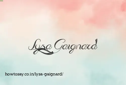 Lysa Gaignard