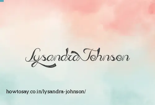 Lysandra Johnson