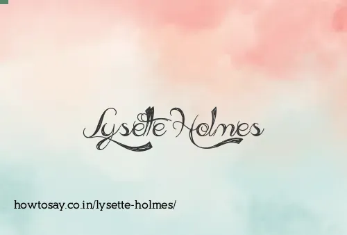 Lysette Holmes