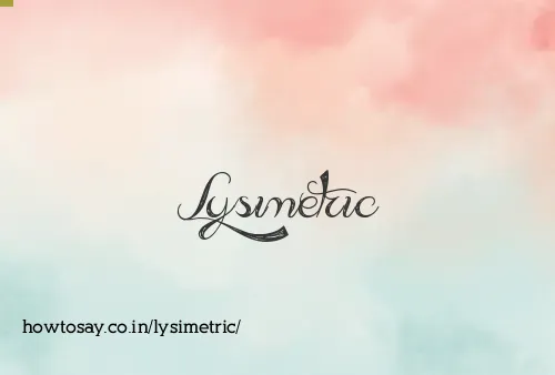 Lysimetric