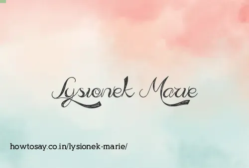 Lysionek Marie