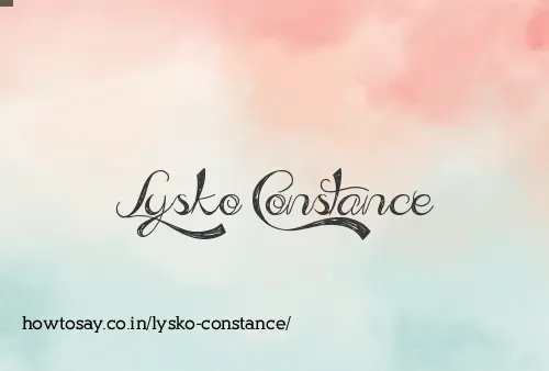 Lysko Constance