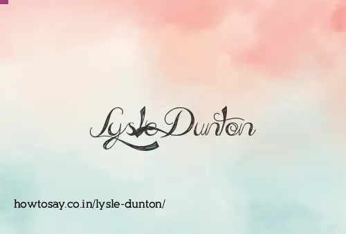 Lysle Dunton