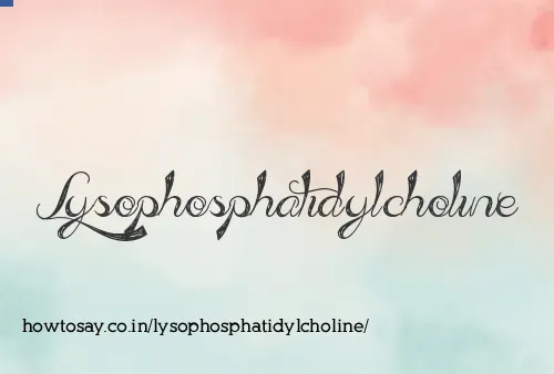Lysophosphatidylcholine