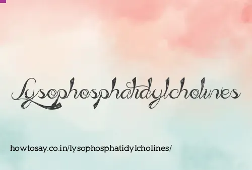 Lysophosphatidylcholines