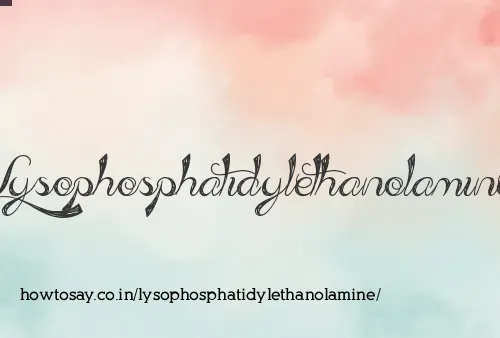 Lysophosphatidylethanolamine