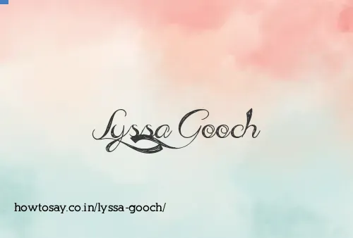 Lyssa Gooch