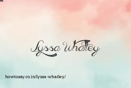 Lyssa Whatley