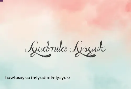 Lyudmila Lysyuk