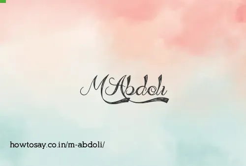M Abdoli