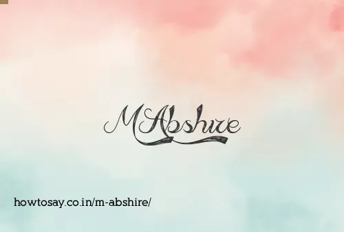 M Abshire