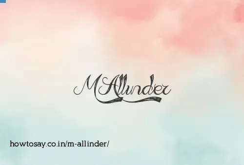 M Allinder