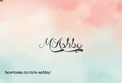 M Ashby