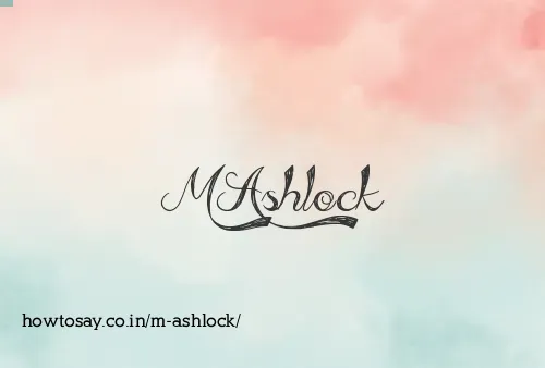 M Ashlock