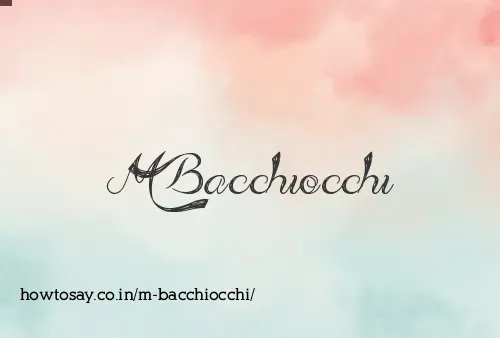 M Bacchiocchi