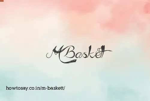 M Baskett
